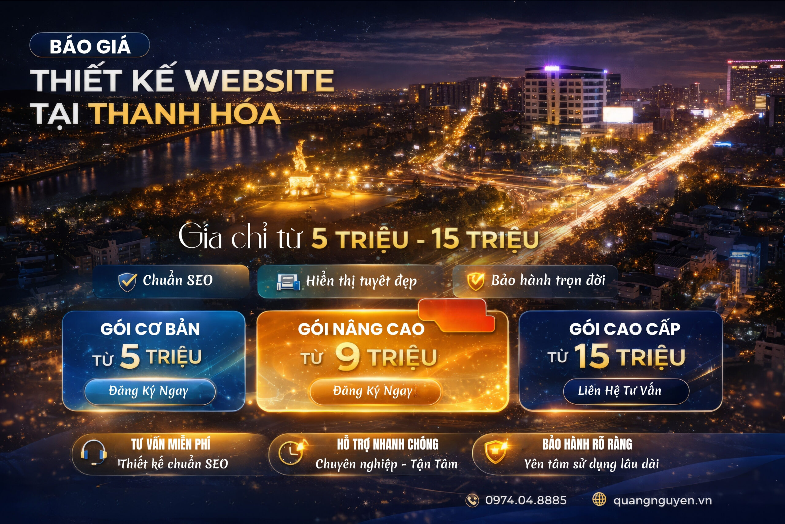 Bảng giá thiết kế website tại Thanh Hoá. Hiểu đúng chi phí để không phải làm lại từ đầu